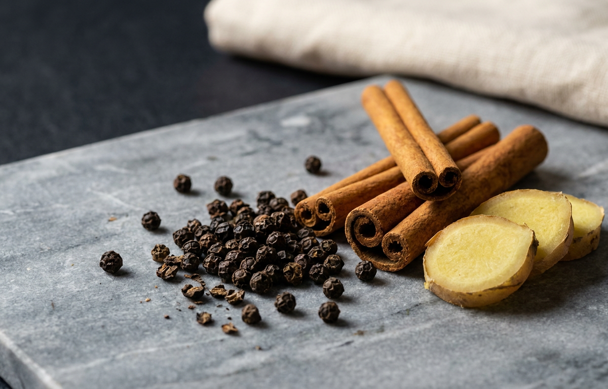 Ingredienti di Piperinox: piperina, zenzero e cannella per il metabolismo 2026