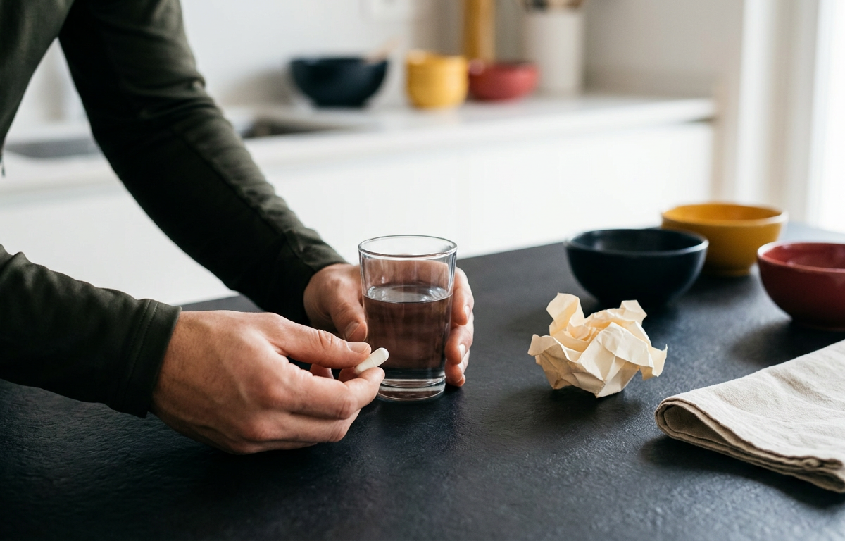 Atleta che assume integratori per il testosterone e la massa muscolare 2026