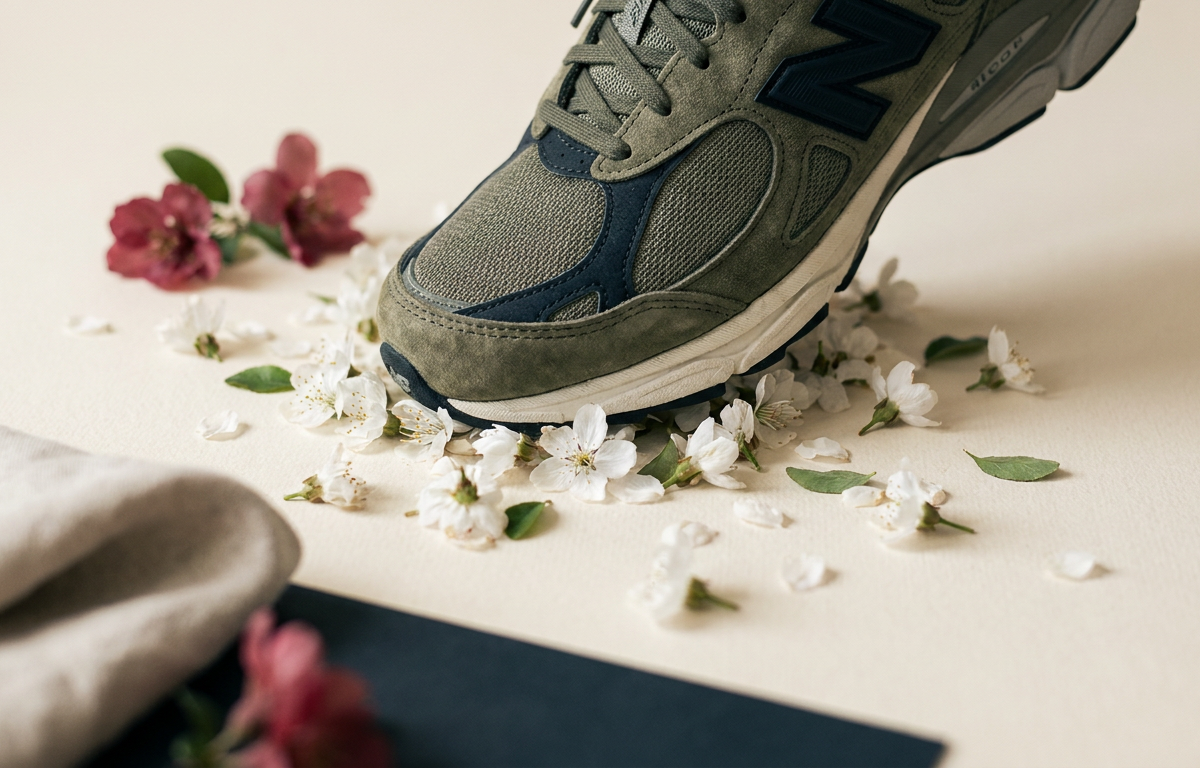 Donna serena che cammina in un parco primaverile simboleggiando benessere e vitalità ormonale
